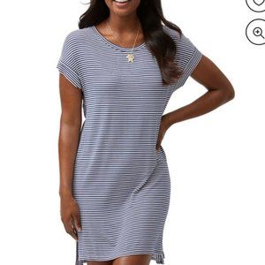 Tommy Bahama Navy Striped Cassia Dress Like New XS